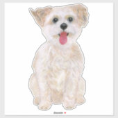Morkie Custom-Cut Extra Large Vinyl Stickers Aufkleber (Blatt)