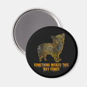 Morkie Designer Dog Silhouette Spaß Halloween Magnet (Vorderseite/Rückseite)