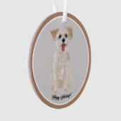 Morkie Dog Akrylic Circle Ornament (Vorderseite)