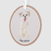 Morkie Dog Akrylic Circle Ornament (Vorderseite)