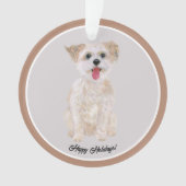 Morkie Dog Akrylic Circle Ornament (Vorderseite)