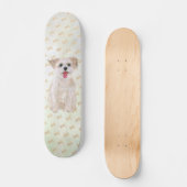 Morkie Dog Big and Small Skateboard (Vorderseite)