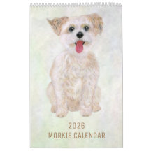Morkie Dog Calendar 2026