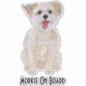 Morkie Dog Custom Cut Sticker (Vorderseite)