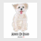 Morkie Dog Custom Cut Sticker (Blatt)