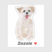 Morkie Dog Custom-Cut Vinyl Sticker (Blatt)