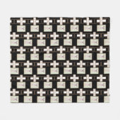 Morkie Dog Fleece Blanket mit Text (Vorderseite (Horizontal))