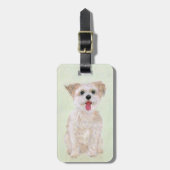 Morkie Dog Gepäckträger Tag Gepäckanhänger (Vorderseite vertikal)