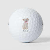 Morkie Dog Golf Balls Golfball (Vorderseite)