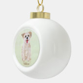 Morkie Dog Keramik Ball Ornament (Rechts)