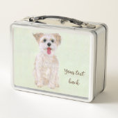 Morkie Dog Metal Lunch Box (Rückseite)