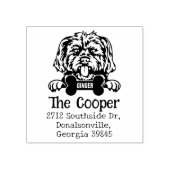 Morkie Dog, Rücksendeadresse, Gummistempel (Prägung)