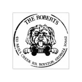 Morkie Dog Rücksendeadresse Gummistempel (Prägung)