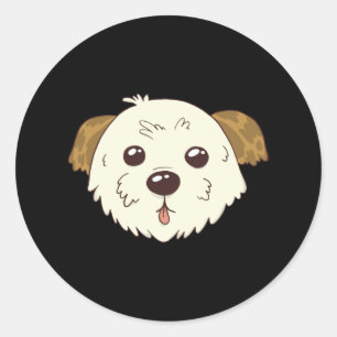 Morkie Dog Runder Aufkleber