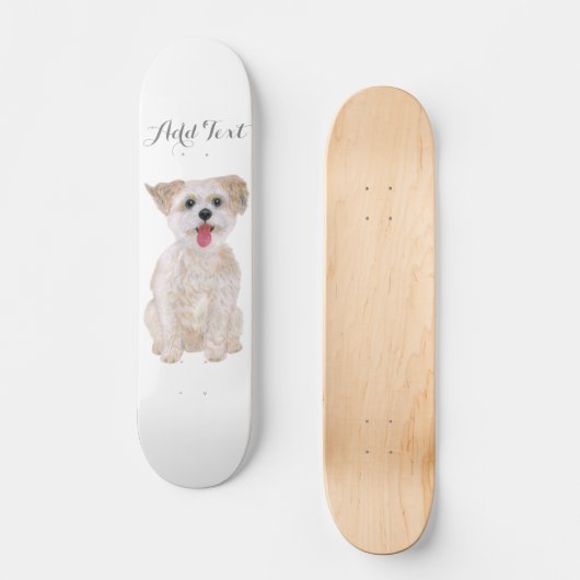 Morkie Dog Skateboards (Vorderseite)
