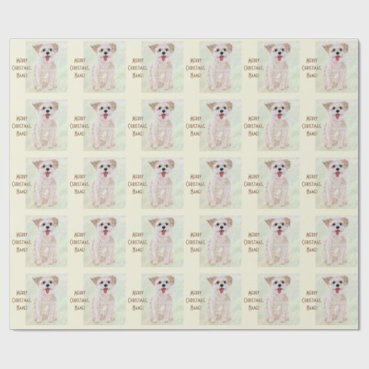 Morkie Dog Wrapping Paper mit Text Geschenkpapier (Flach)