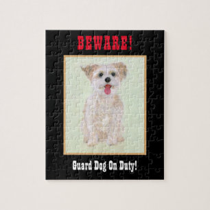 Morkie Funny Guard Dog Jigsaw Puzzle