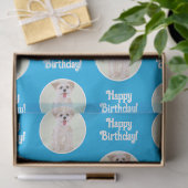 Morkie Hund Blau Seidenpapier (Geschenk)