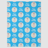 Morkie Hund Blau Seidenpapier (Vorderseite)