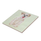 Morkie-Hund-Kachel Fliese (Seite)