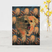 Morkie Hund Karte "der Schrei-" lustige des (Gelbe Blume)