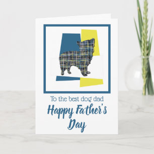 Morkie-Hund-Silhouette TriColour Vatertagskarte Karte