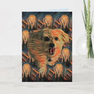 Morkie Hund "The Scream" Funny 40 Geburtstagskarte Karte