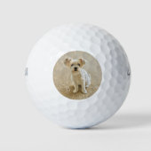 Morkie-Hunde-Golfbälle Golfball (Vorderseite)