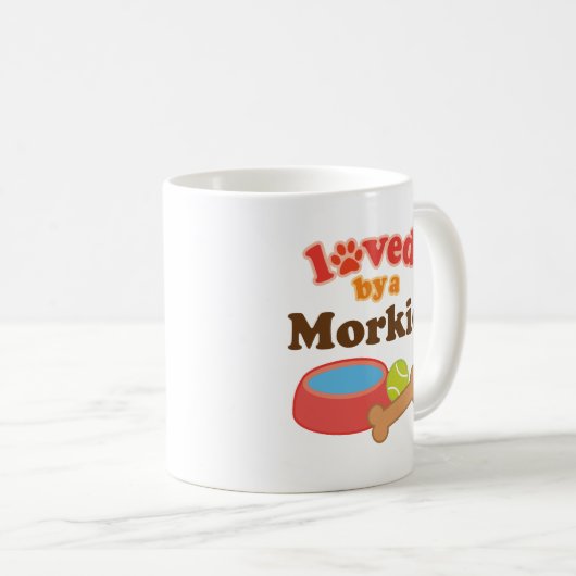 Morkie Hundebesitzer-Geschenk Kaffeetasse (VorderseiteRechts)