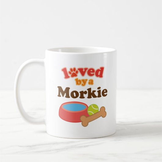 Morkie Hundebesitzer-Geschenk Kaffeetasse (Links)