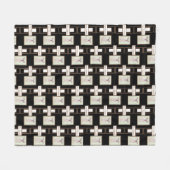 Morkie-Hundefleece-Decke mit Text Fleecedecke (Vorderseite (Horizontal))