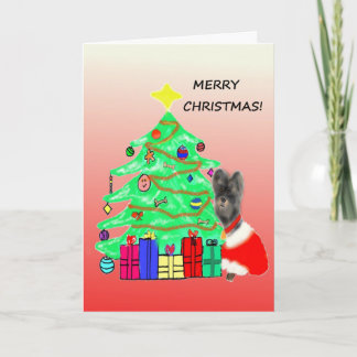 Morkie Hundeweihnachtskarte Feiertagskarte