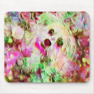 Morkie Hundewelpe sprudelt niedliche Mousepad