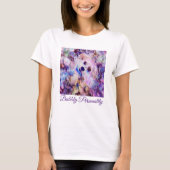 Morkie Hundewelpen-niedliche Blasen-lila "T-Shirt T-Shirt (Vorderseite)