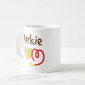 Morkie Hundezucht-Mama-Geschenk Kaffeetasse (Vorderseite Links)