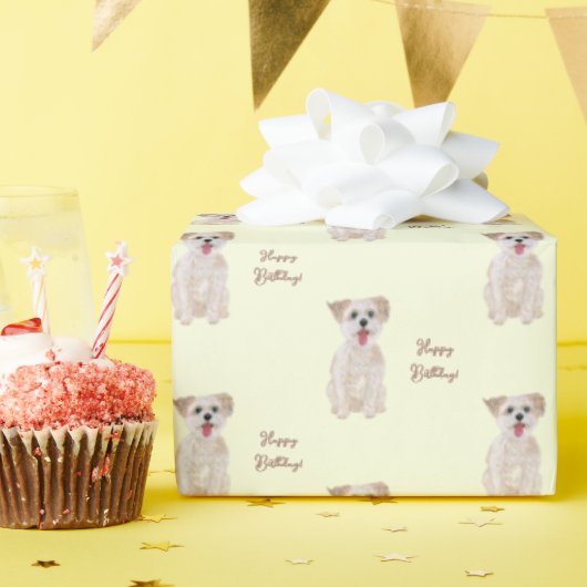 Morkie individuell anpassbar geschenkpapier (Geburtstagsparty)
