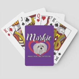 Morkie - Kleiner Hund, große Höhe - 3 Spielkarten