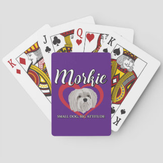 Morkie - Kleiner Hund, große Höhe - 3 Spielkarten