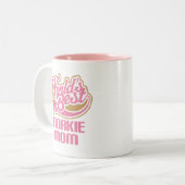 Morkie Mama-Hundezucht-Geschenk Zweifarbige Tasse (Vorderseite Links)