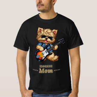 Morkie-Mama Rockstar-Gitarre-Hund-Geschenk T-Shirt