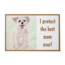 Morkie Mutter Schutzhund Doormat groß