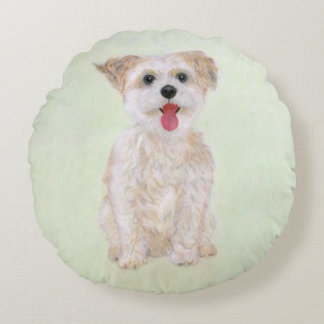 Morkie Nicht Yorkie Rund Kissen
