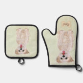 Morkie Portrait Oven Mitt & Pot Holder Set (Vorderseite)