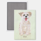 Morkie Rectwinkelmagnet Magnet (Vorderseite/Rückseite)