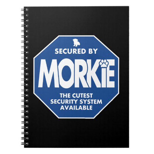 Morkie-Security-Blue Notizblock (Vorderseite)
