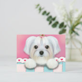 MORKIE SHELLY POSTKARTE (Stehend Vorderseite)