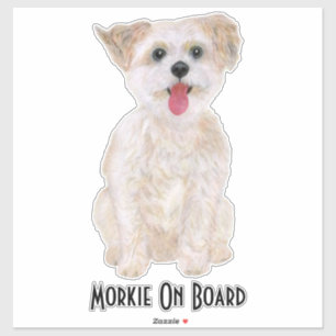 Morkie Vinyl Aufkleber mit Text