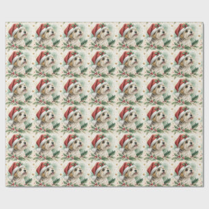 Morkie-Weihnachtspapier Geschenkpapier