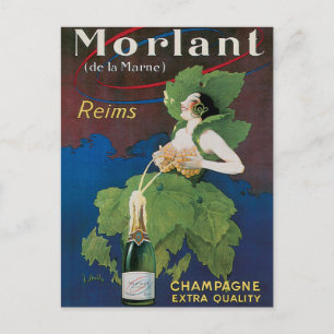 Morlant Champagner Vintage Getränkewerbung Kunst Postkarte