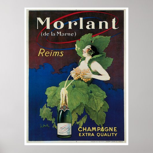 Morlant Champagner-Werbeplakat Poster (Vorne)
